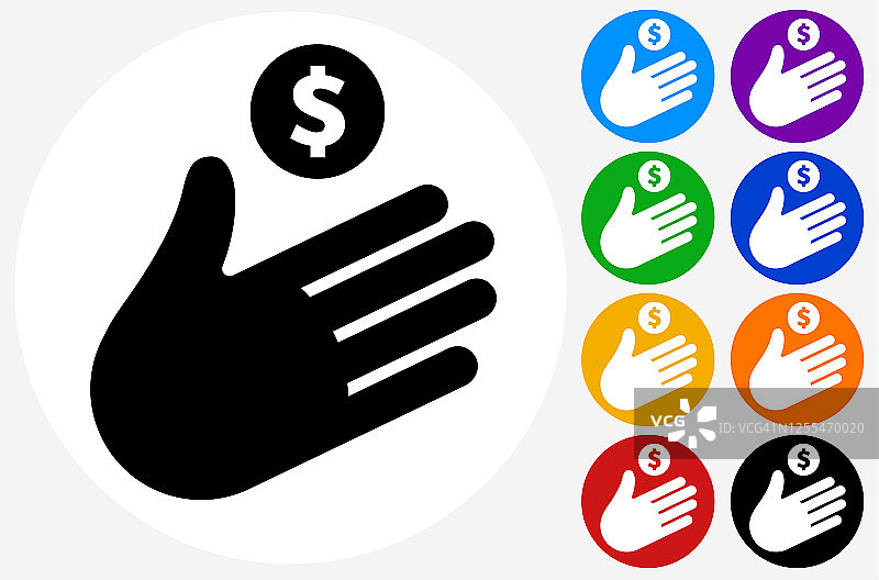 手中的硬币图标图片素材