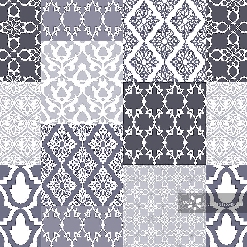 无缝拼布背景图片素材