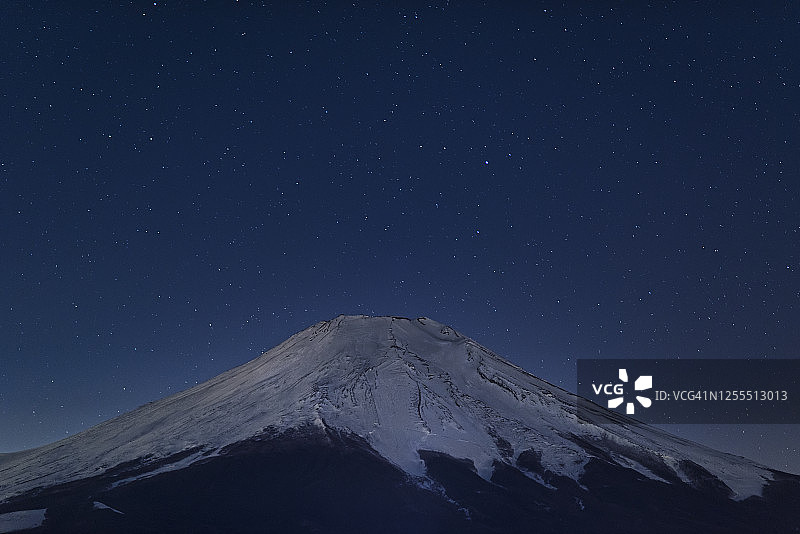 星空下的富士山图片素材