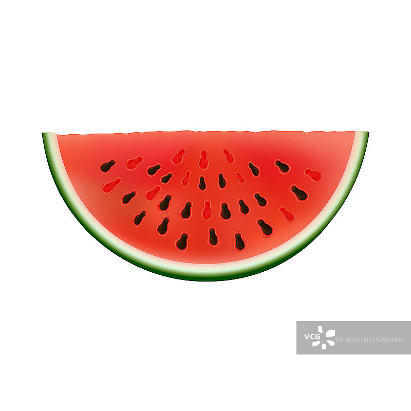 西瓜片，夏季水果矢量图标图片素材