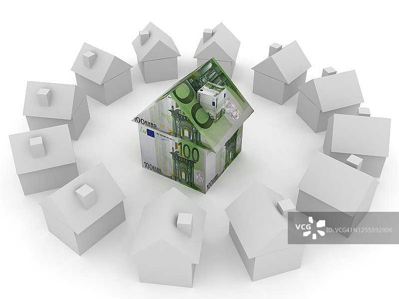 欧元金融房屋租赁房地产图片素材