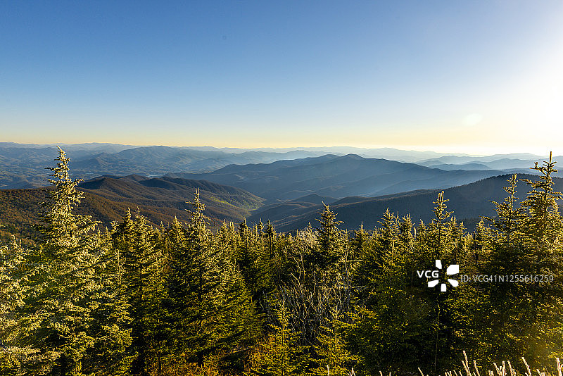 从克林曼斯穹顶看大雾山图片素材
