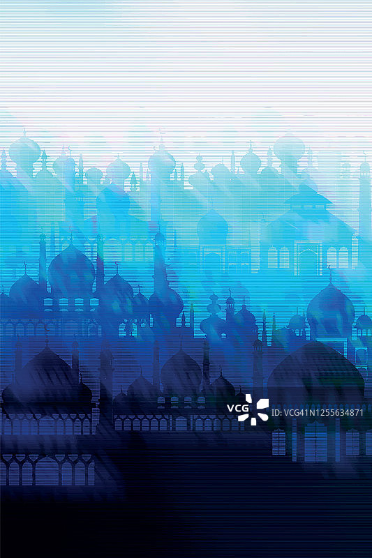 沙漠伊斯兰尖塔矢量库存插图图片素材