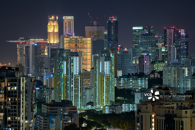 从道森看到的中央商务区图片素材