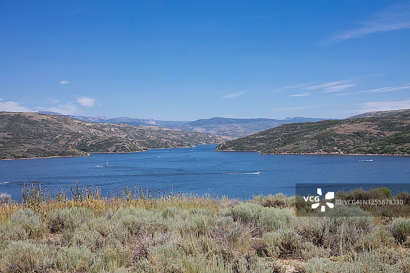 犹他州乔丹elle水坝水库图片素材