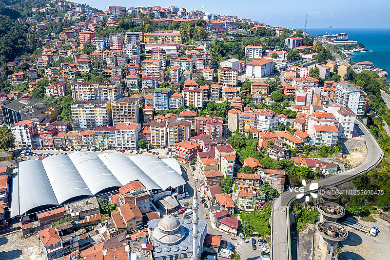 土耳其黑海地区宗古尔达克鸟瞰图图片素材