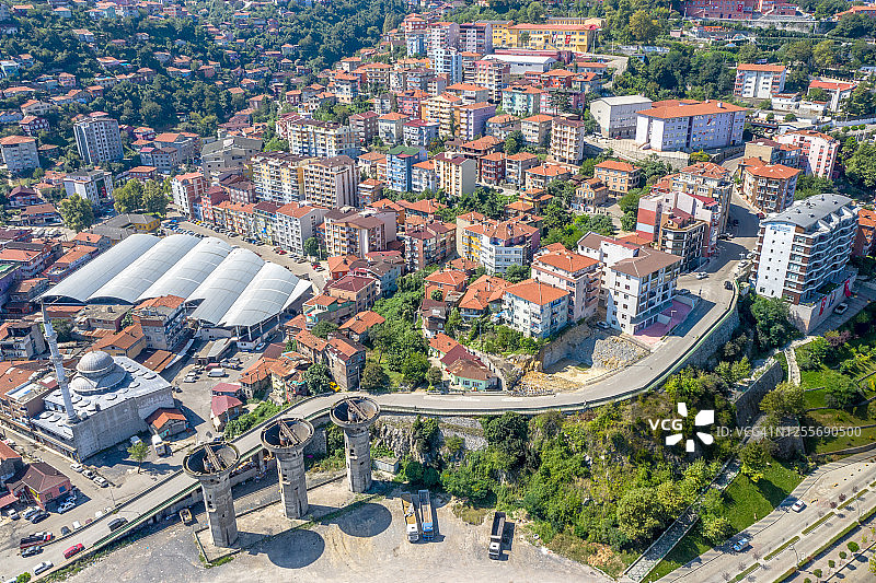 土耳其黑海地区宗古尔达克鸟瞰图图片素材
