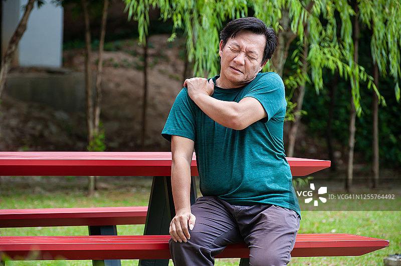 中年人肩膀疼痛图片素材