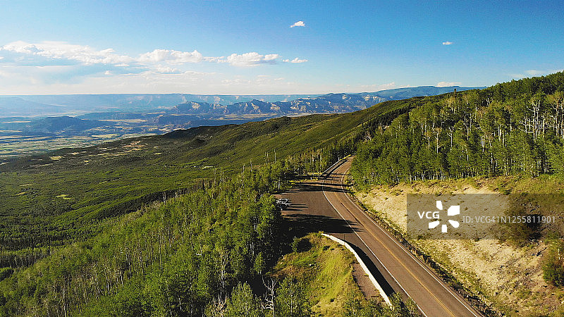 大梅萨国家森林65号公路夏季航拍图片素材