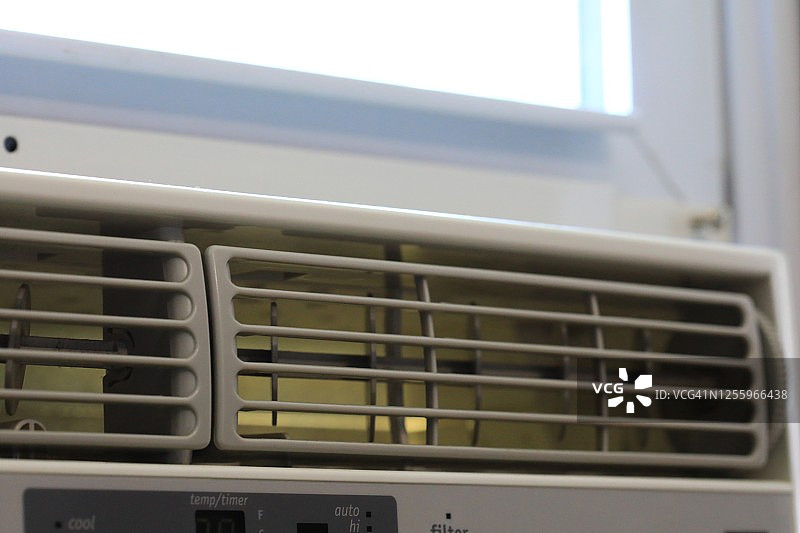 便携式空调，冷风口特写图片素材