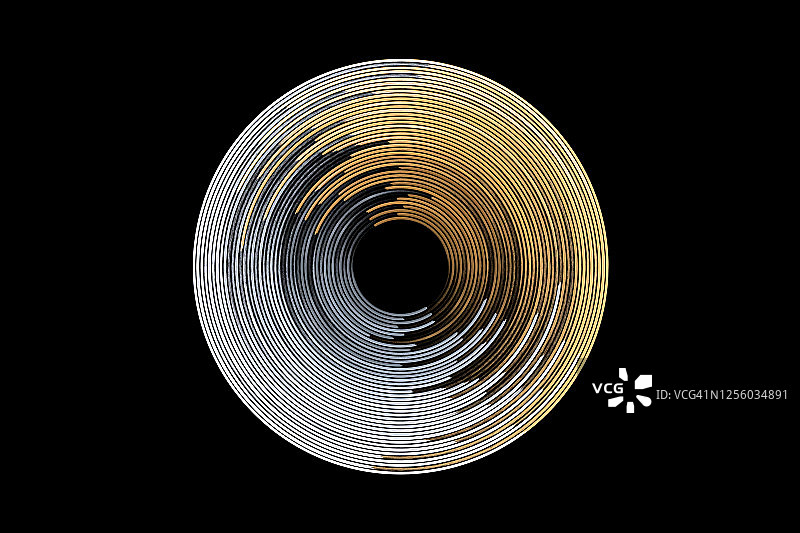 金色和银色笔触漩涡图案图片素材