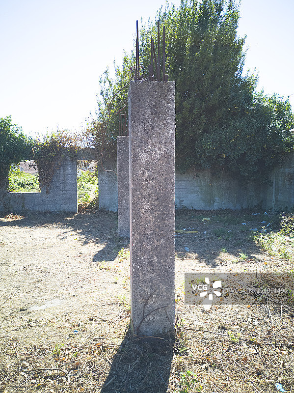 经济危机遗弃的建筑工地图片素材