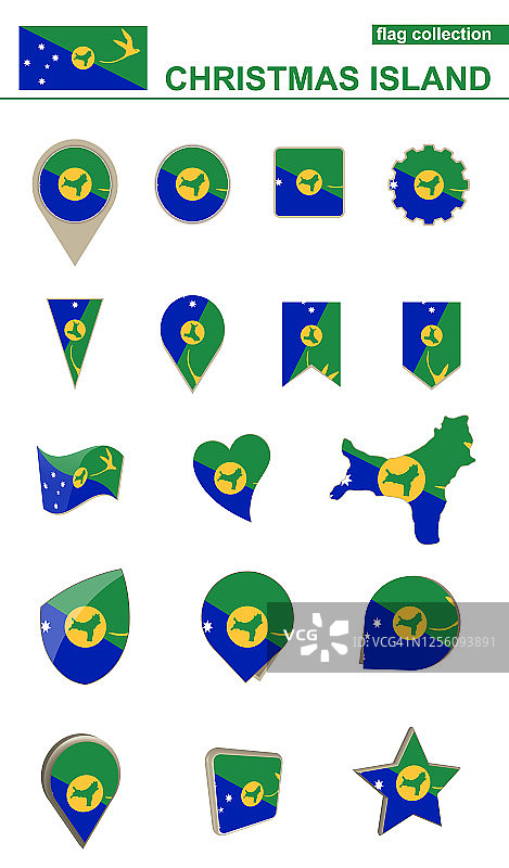 圣诞岛旗帜合集设计素材图片素材