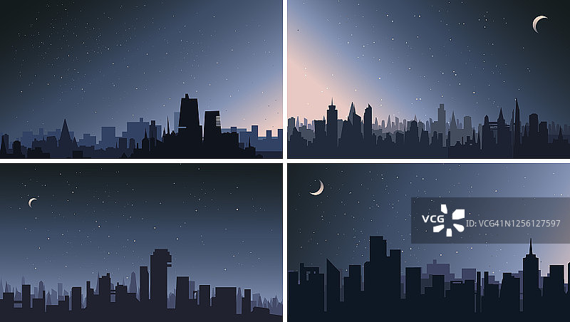 夜景城市合集图片素材