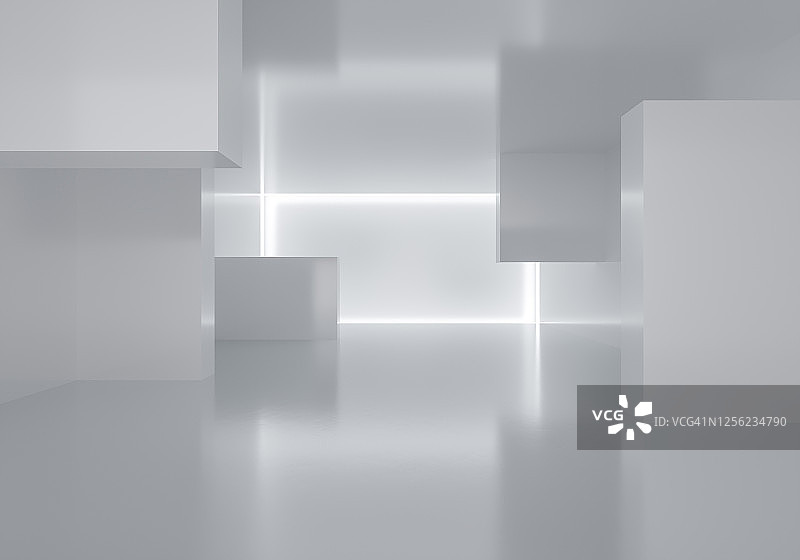 3D室内展览背景渲染图片素材