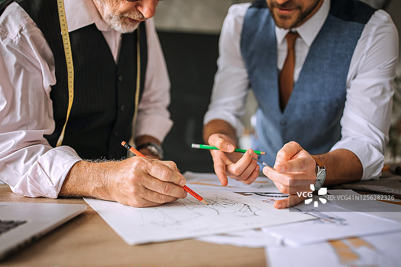 规划项目的专业服装设计师图片素材