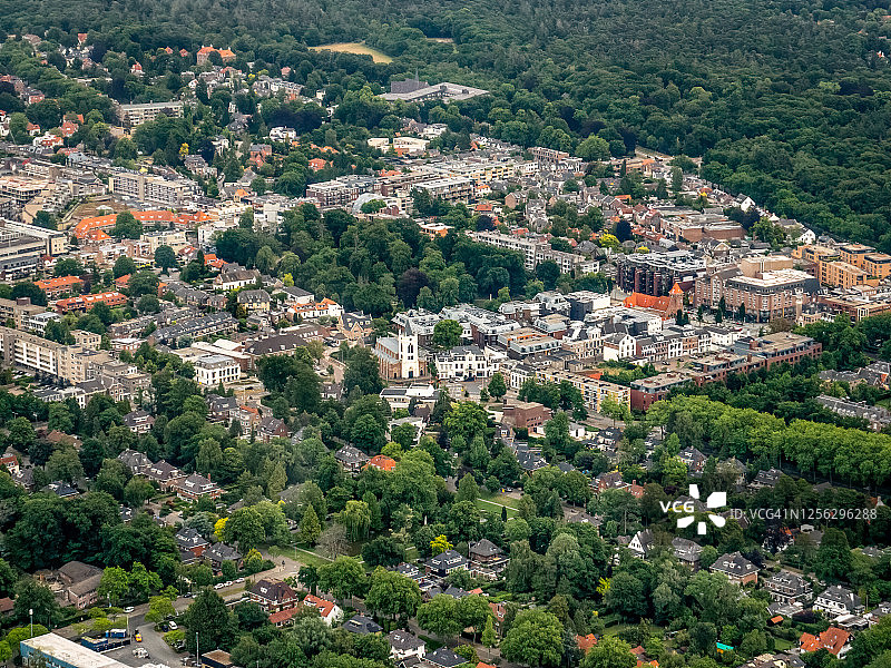 荷兰泽斯特镇中心航拍照片图片素材