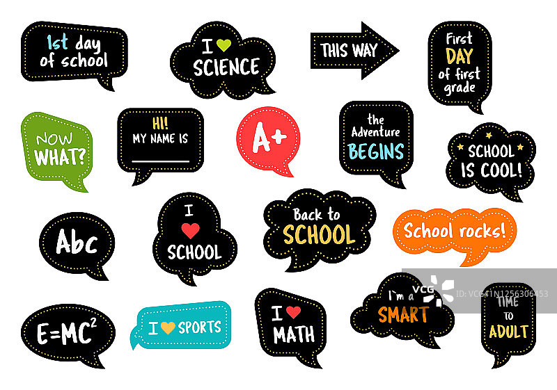 返校主题照相亭派对道具图片素材