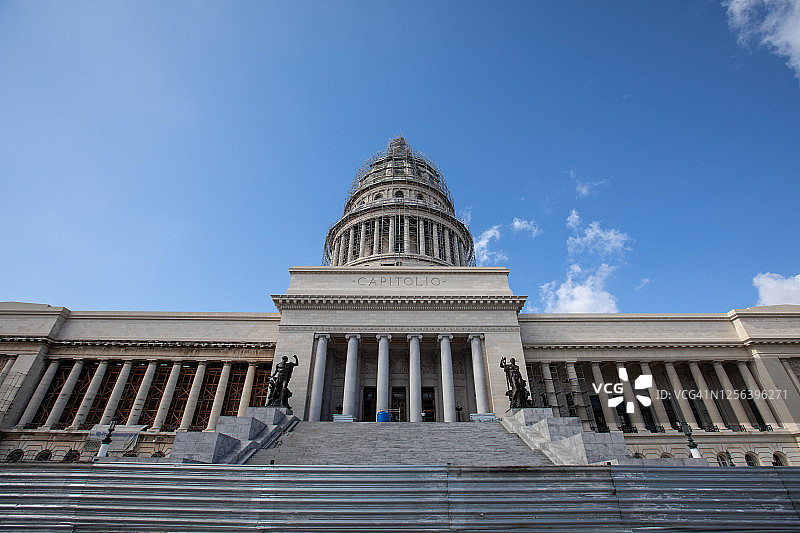 建设中的美国国会大厦图片素材