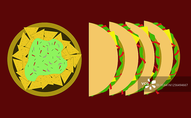 塔可食物玉米片墨西哥风味图片素材