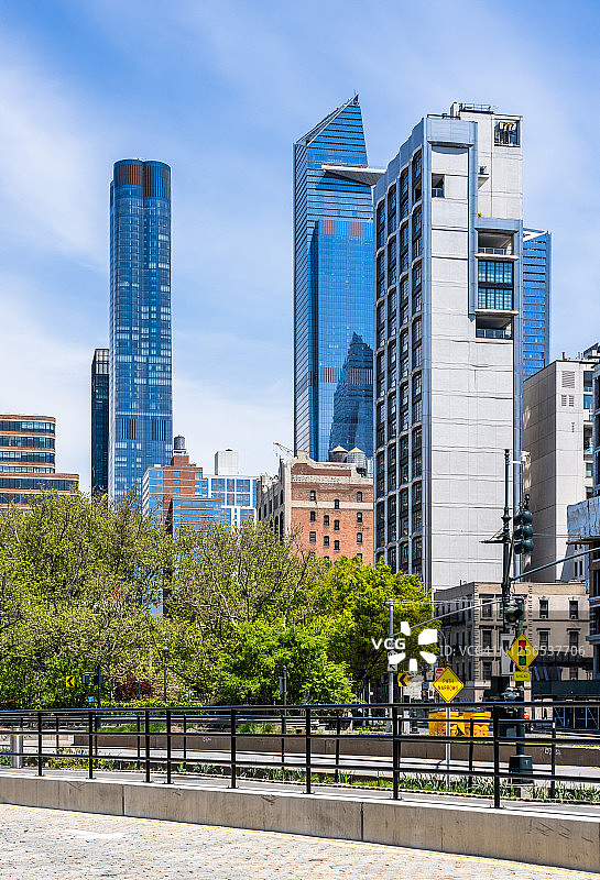 纽约切尔西区哈德逊广场景观图片素材