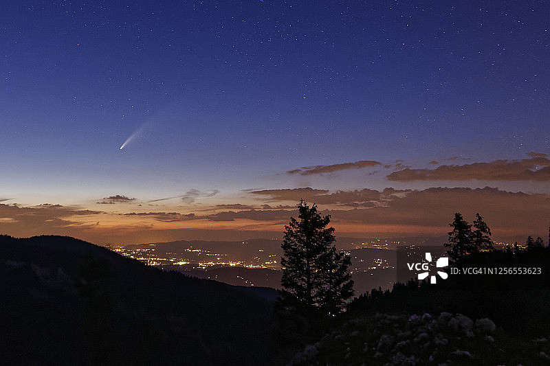 C/2020 F3 Neowise彗星图片素材