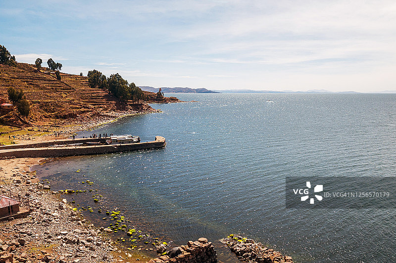 塔基勒岛和的的喀喀湖图片素材
