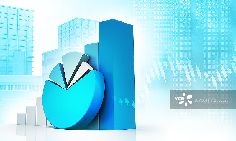 包含股市投资的财务增长图表图片素材