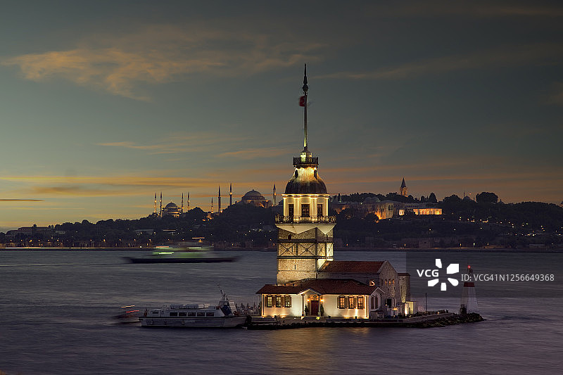 少女塔，土耳其伊斯坦布尔图片素材