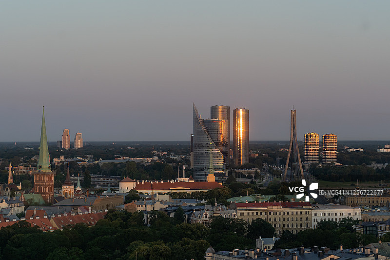 里加天际线图片素材