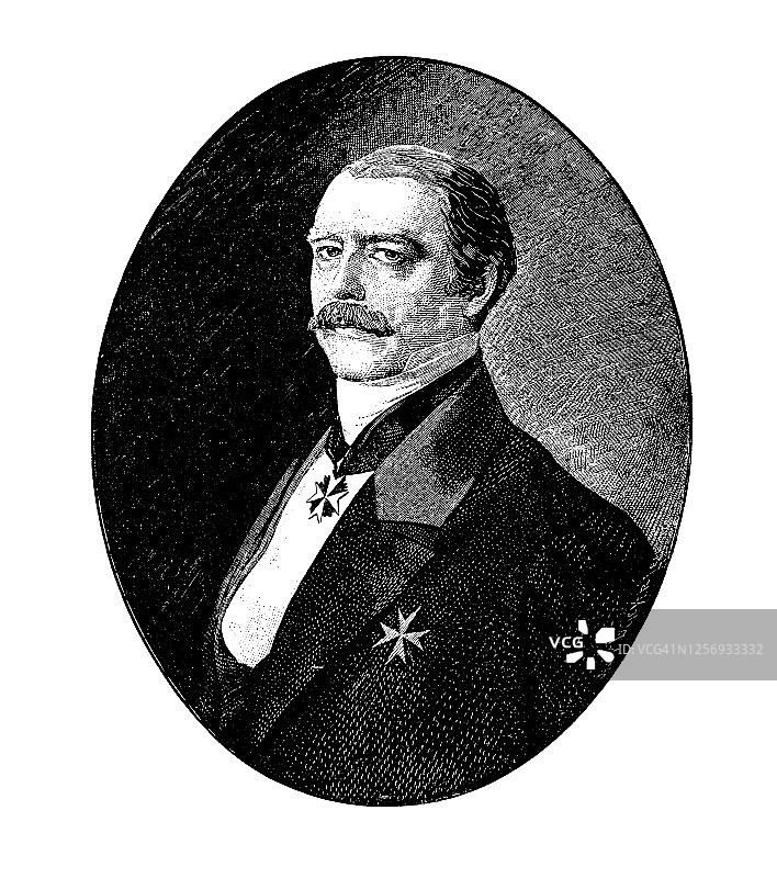 德意志帝国宰相奥托·爱德华·利奥波德·冯·俾斯麦肖像图片素材