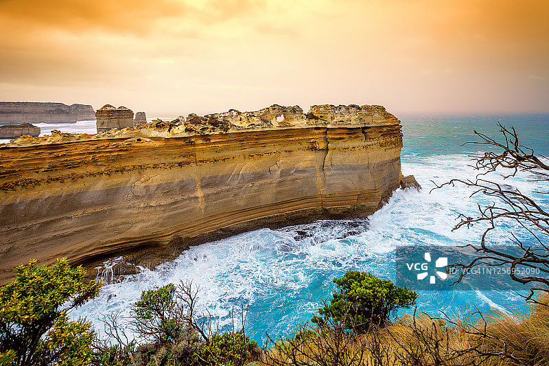 澳大利亚维多利亚大洋路坎贝尔港国家公园阿德湖峡谷的剃刀back图片素材