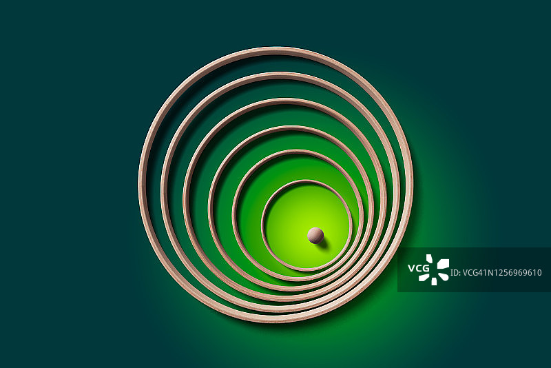 环绕圆环的球体图片素材