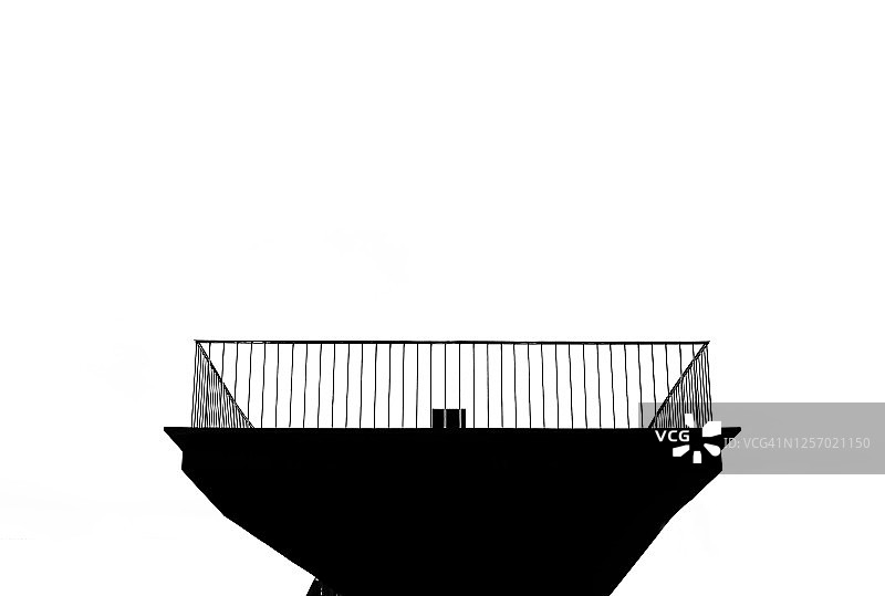 人行天桥剪影图片素材