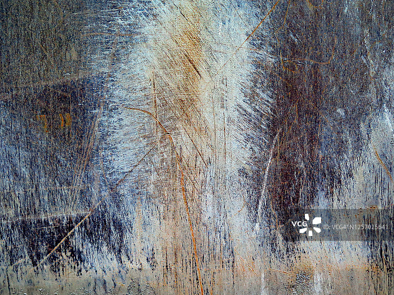 蒙特利尔的脏金属板，有划痕和纹理，带有铜绿图片素材