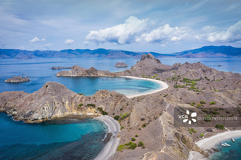 科莫多国家公园帕达尔岛航拍，印度尼西亚图片素材