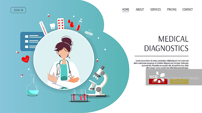 医生和医疗用品，医疗咨询、在线医生、实验室分析、医疗诊所、医院和健康护理概念图片素材