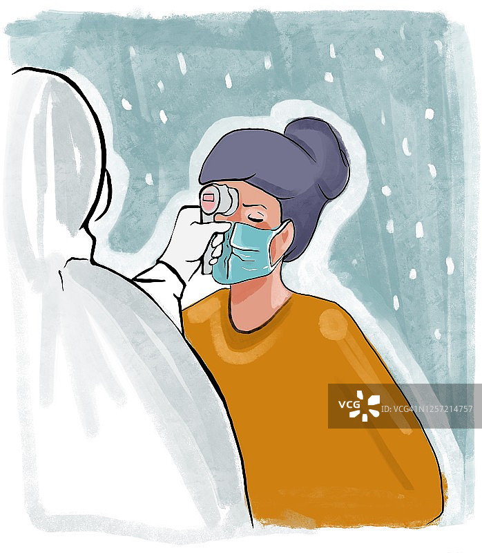 体温检查图片素材