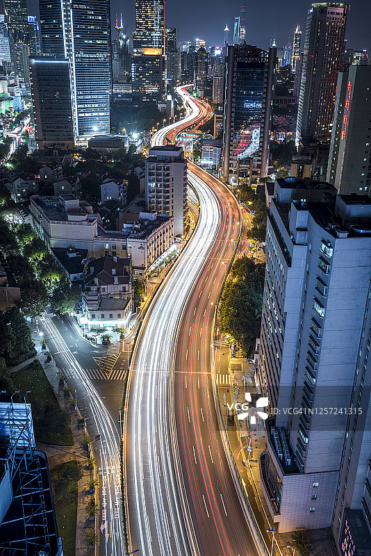 城市道路航拍图片素材