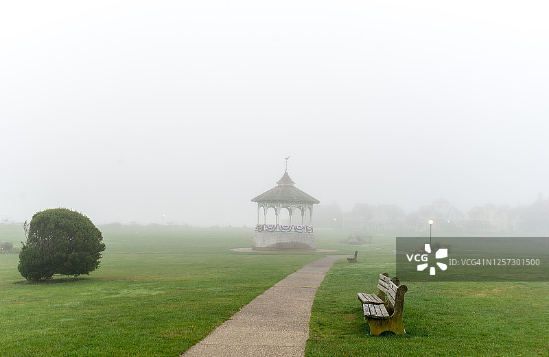 玛莎葡萄园岛在雾中图片素材