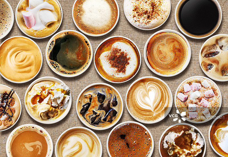 多种精品咖啡师咖啡，咖啡馆艺术图片素材