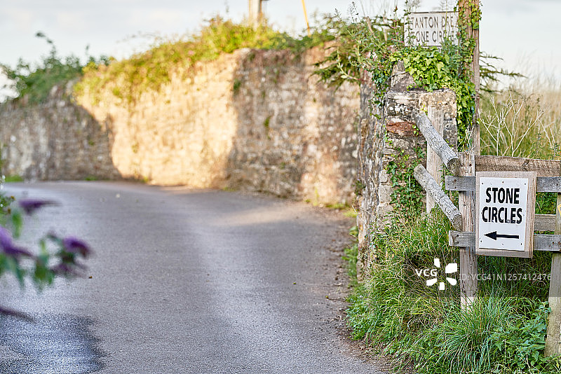 斯坦顿德鲁的村庄标志图片素材