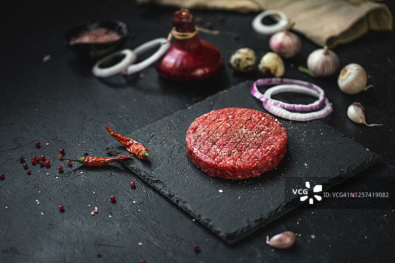 香料牛肉末汉堡图片素材
