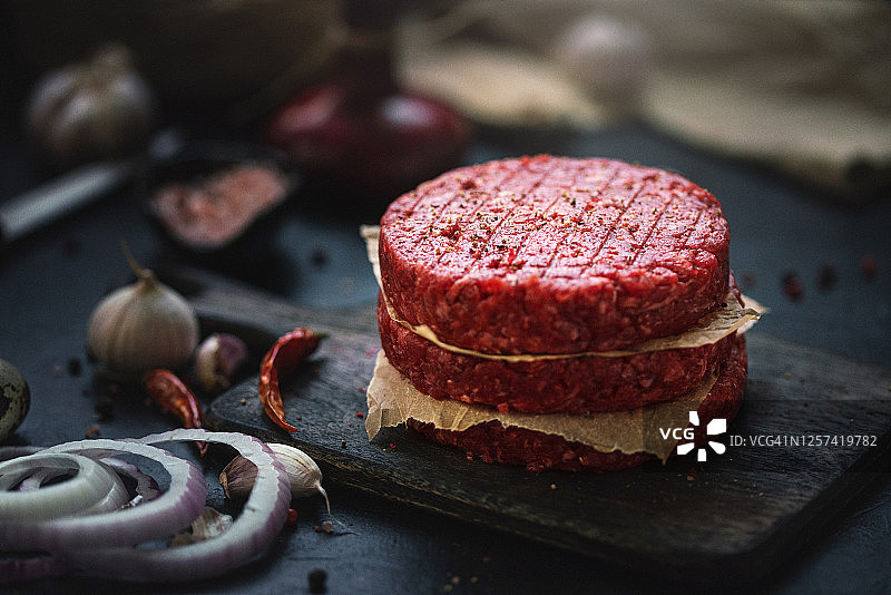 香料牛肉末汉堡图片素材