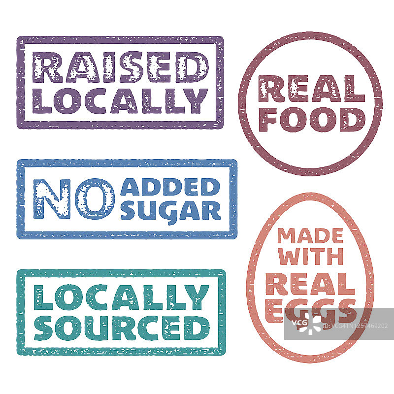 健康饮食印章图片素材