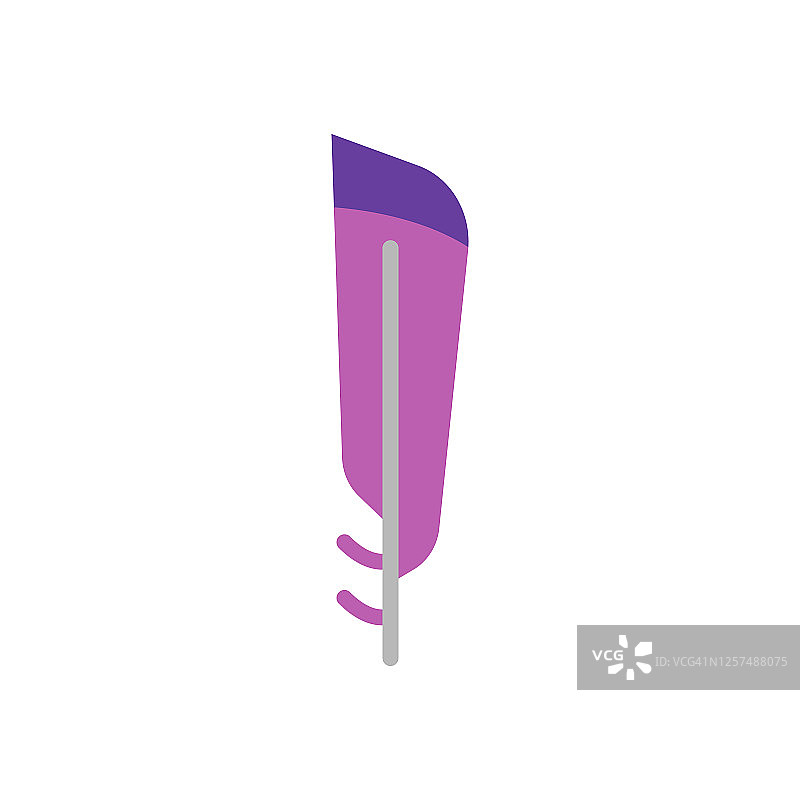 翅膀鸟图标。用于UI和UX、网站或移动应用程序的羽毛图标的简单彩色矢量元素图片素材