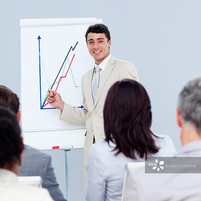 做演示的年轻商人图片素材