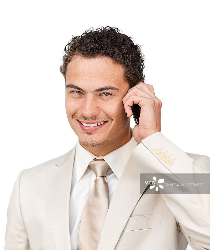 年轻商人使用手机图片素材