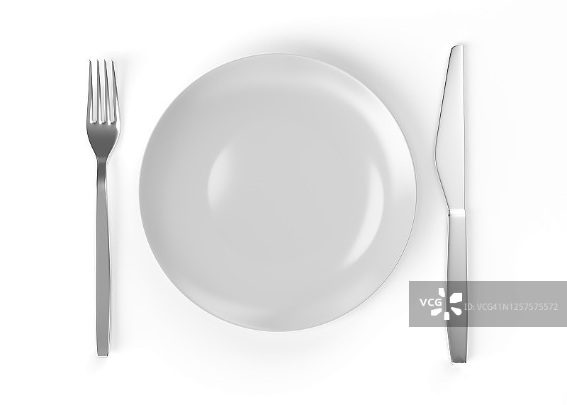 餐盘刀叉3D渲染图片素材
