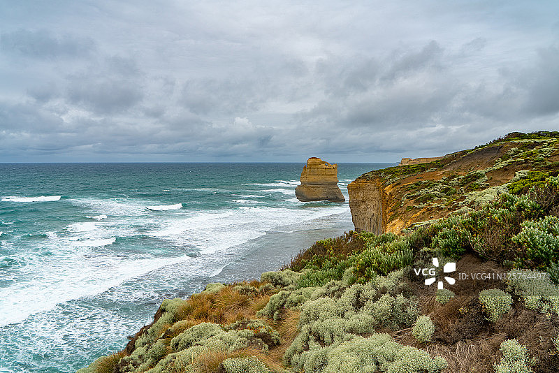 维多利亚州大洋路坎贝尔港的吉布森台阶图片素材